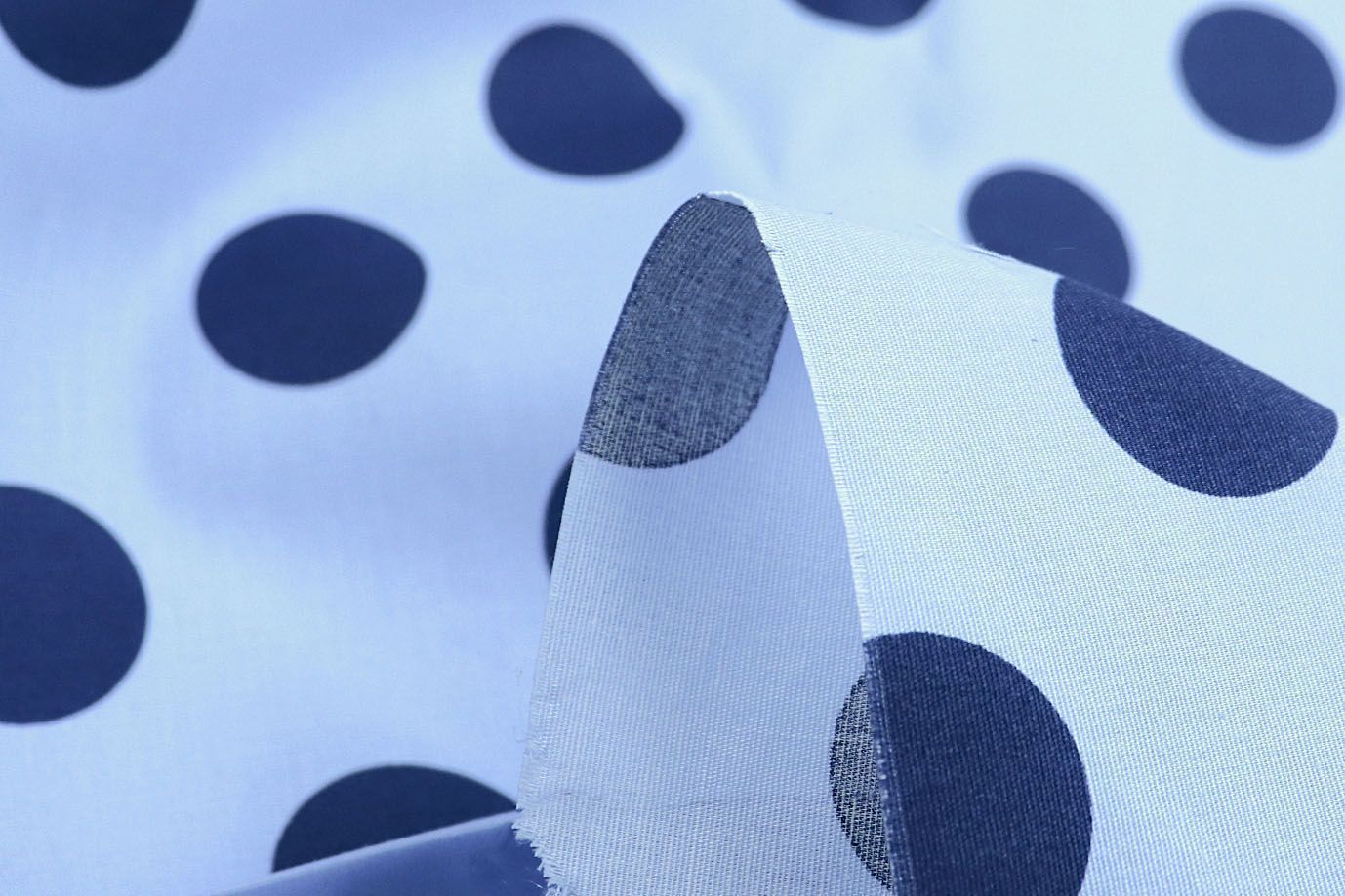 Хлопок "Поплин" стрейч принт/горох синий на голубом 4235-PY/D#2/C#3