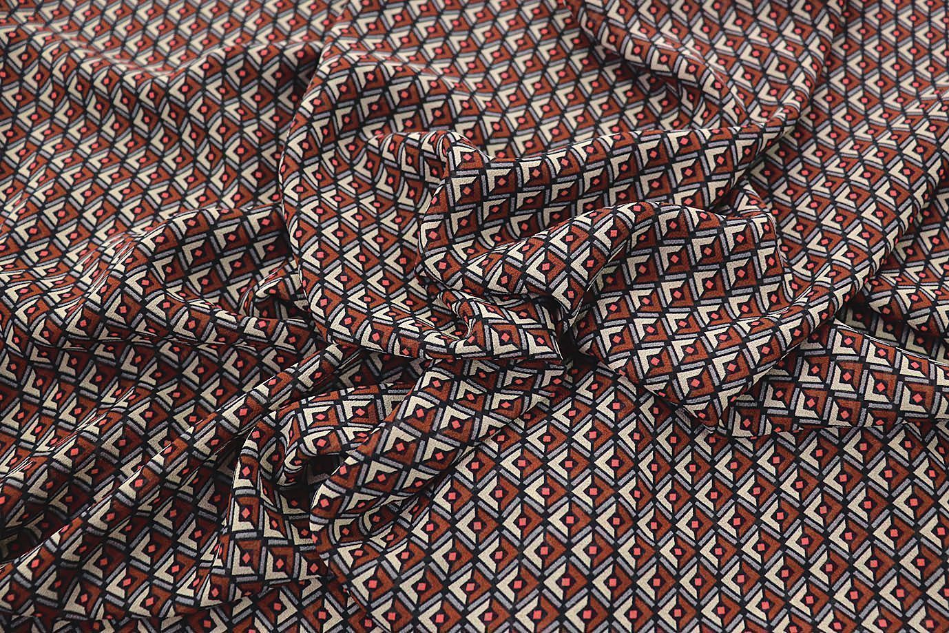 Шифон принт/серо-коричневый 3391-PY/D#9769-67/C#1