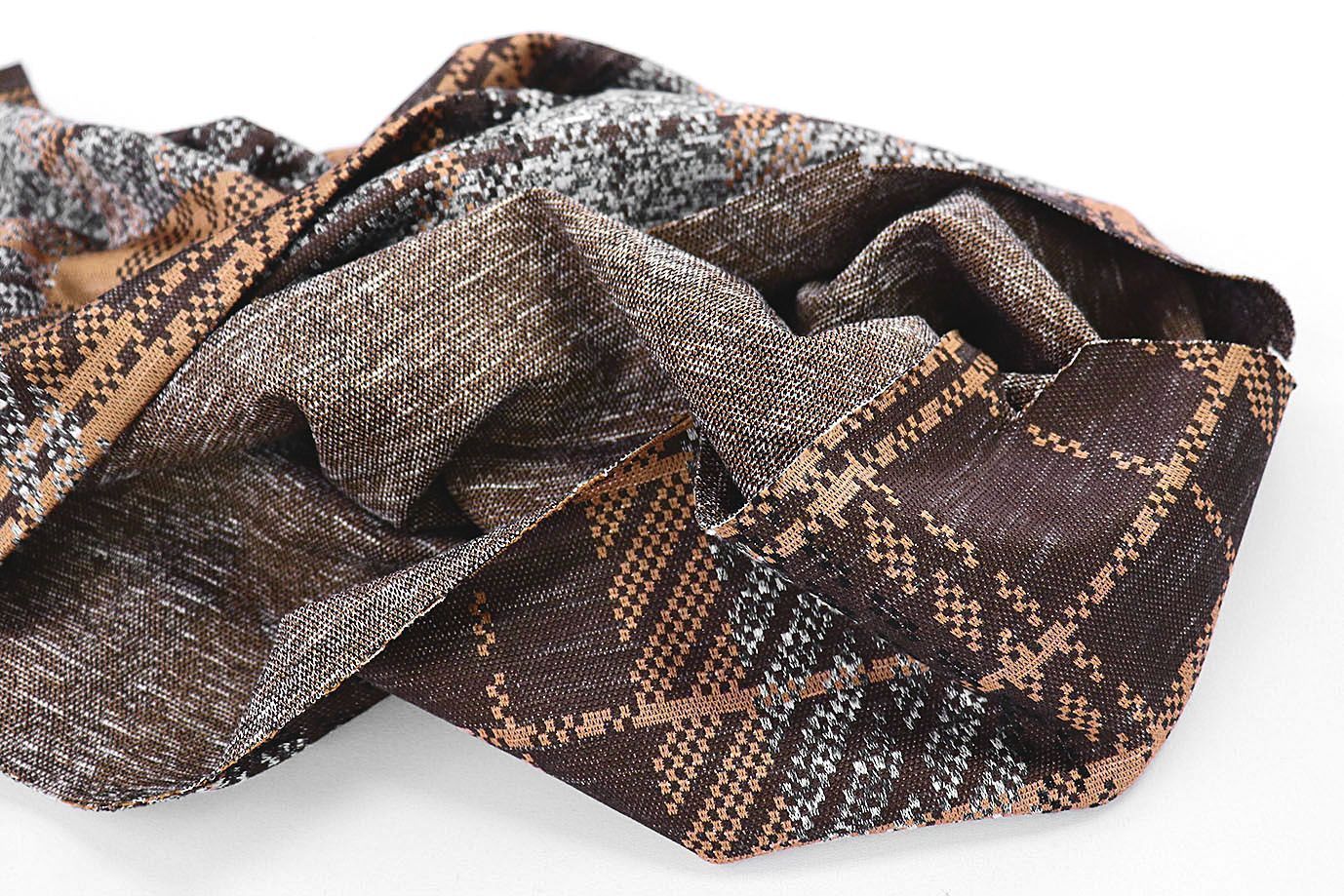 Трикотаж жаккард принт/серо-коричневый 3257-22-PY/D#9/C#2