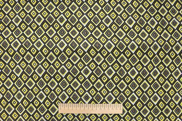 Трикотаж "Модал" принт/желто-серый 3561-PY/D#5/C#2