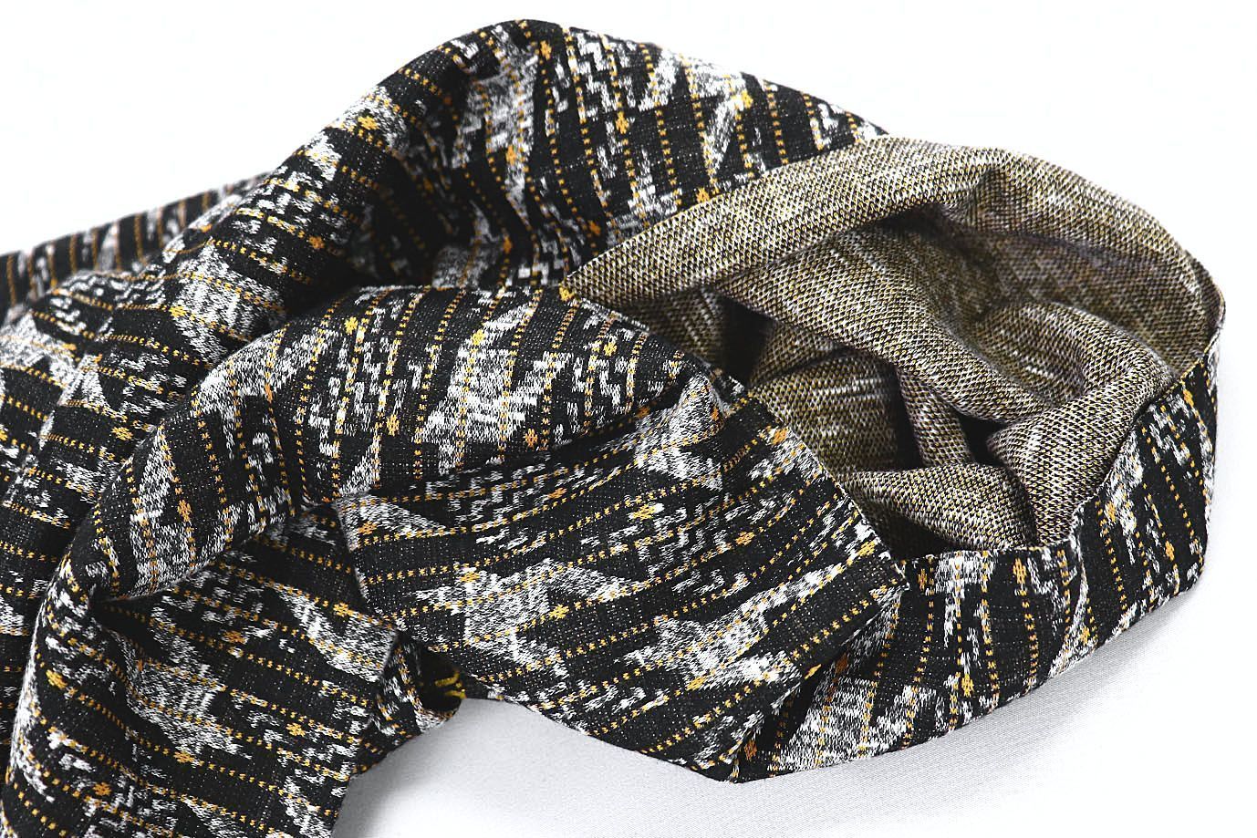 Трикотаж жаккард принт/черно-желтый 3257-22-PY/D#4/C#1