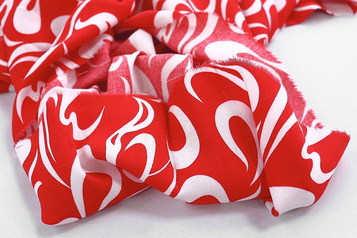 Штапель принт/бело-красный 1374-PY/D#24/C#7