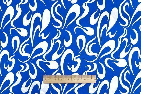 Штапель принт/бело-синий 1374-PY/D#24/C#4