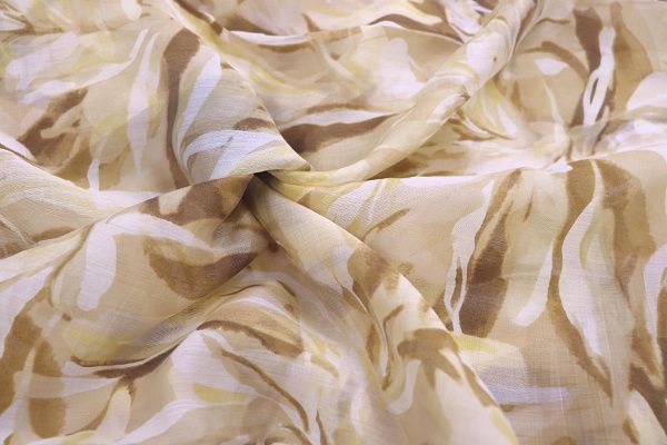 Органза принт/бежево-коричневый 3847-PY/D#6/C#2