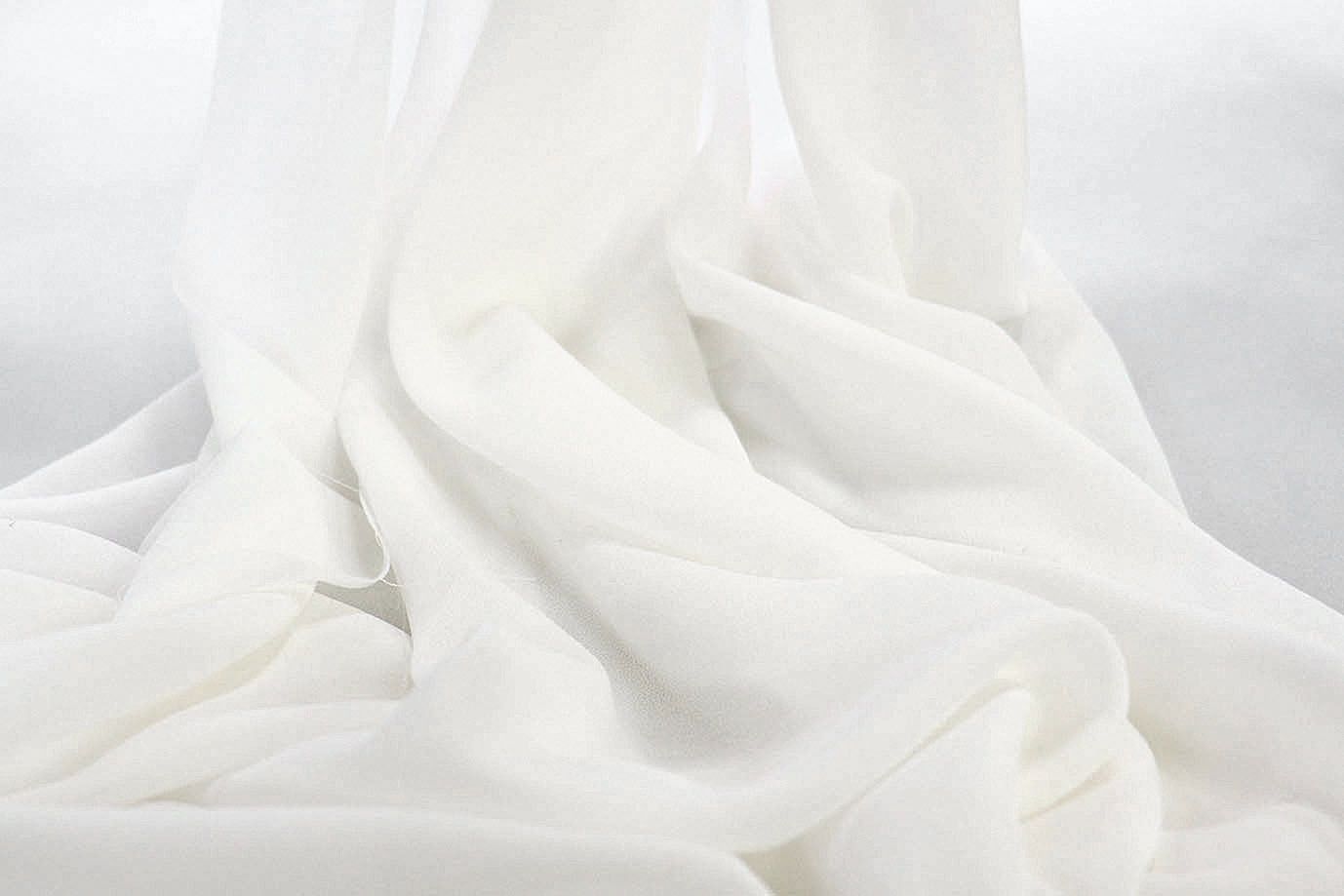 Шифон креп/молочный SSR-861/C#1 (DT17495)