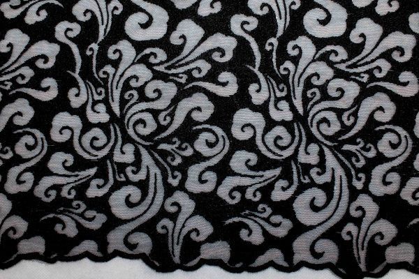 Сетка с вышивкой/черный 2377-PY/C#2