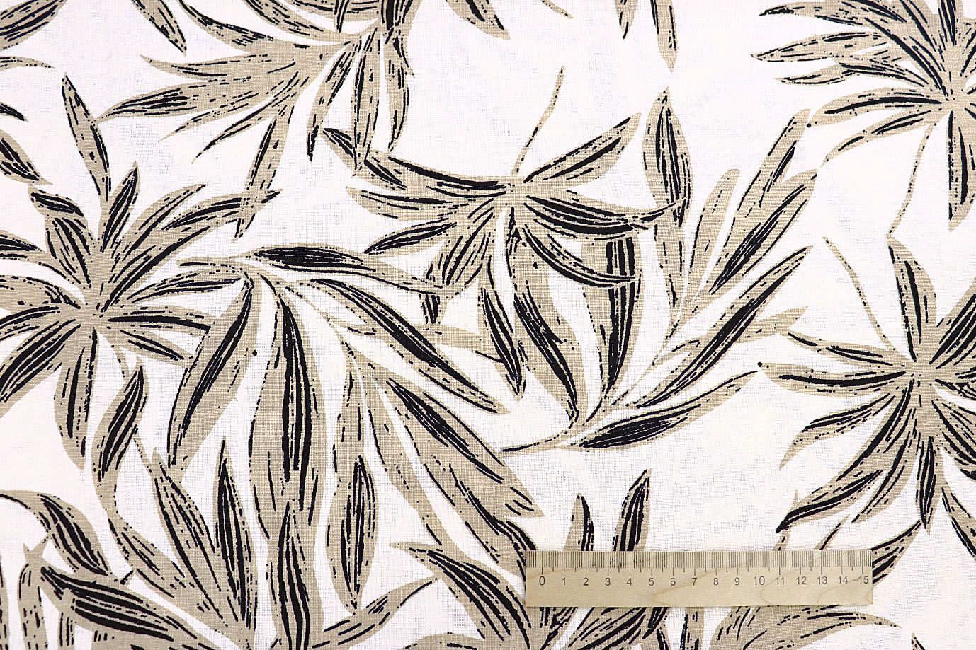 Лен принт/бежевый на белом 3859-PY/D#2/C#1