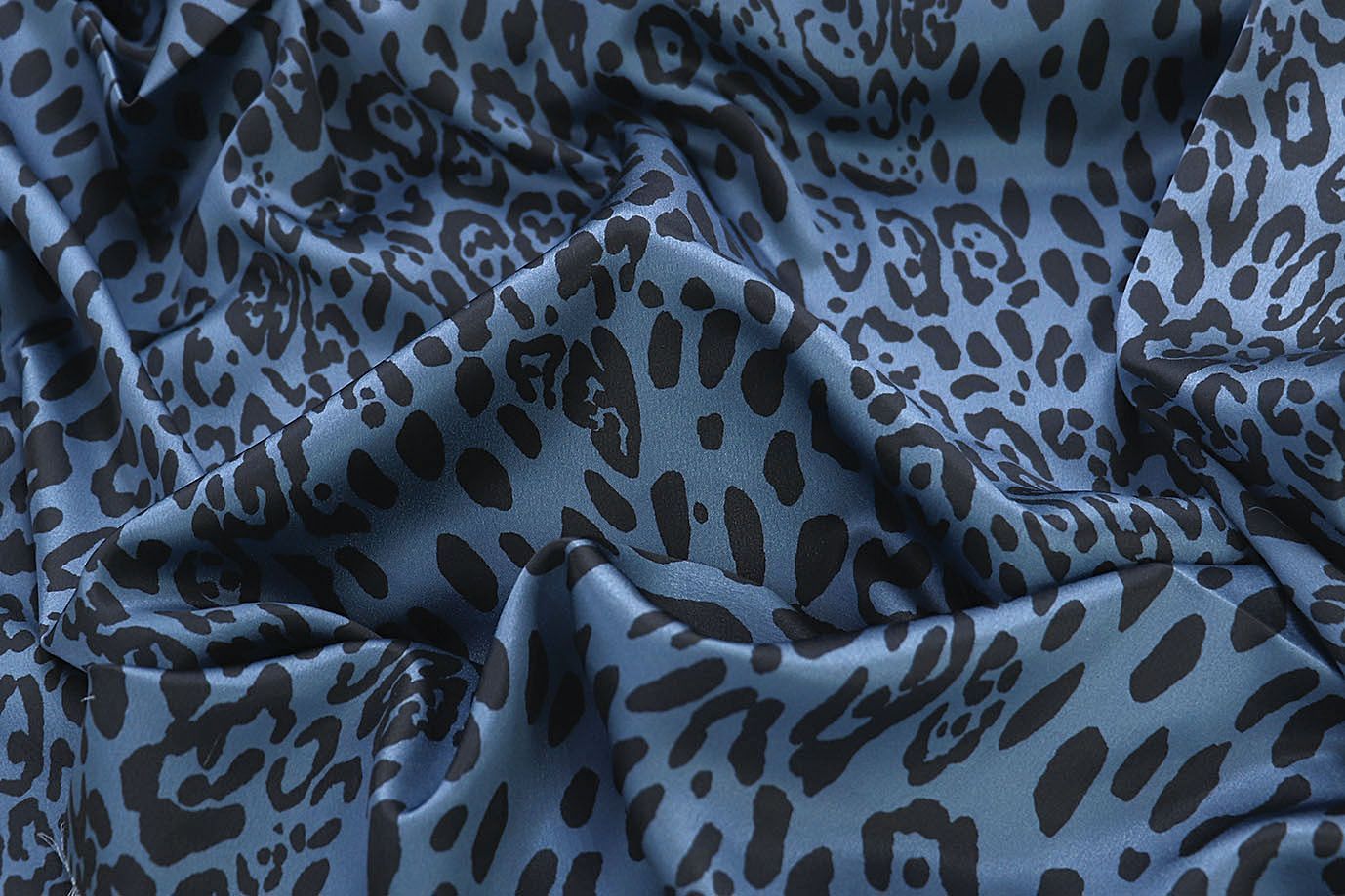 Шелк принт/леопард черно-синий 3881-PY/D#3/C#2