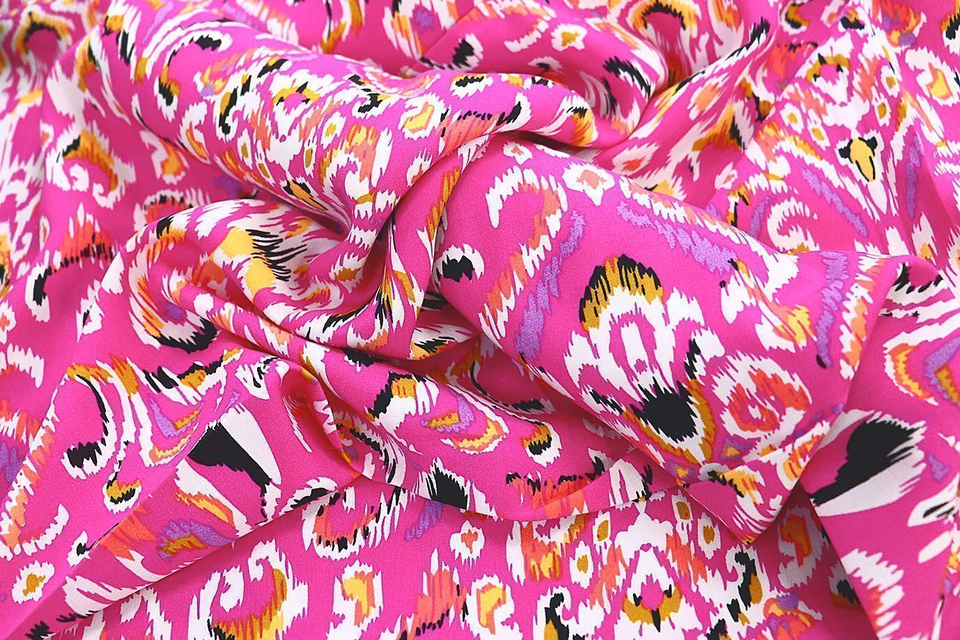 Штапель принт/узор розово-желтый 3858-PY/D#24/C#2