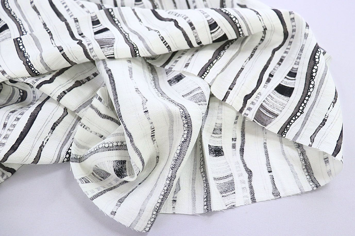 Лен БОХО принт/серый на белом 3857-PY/D#11/C#4