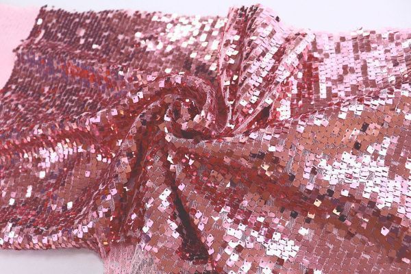 Сетка с квадратными пайетками/темно-розовый 2036/D#1/C#7