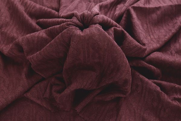 Трикотаж жаккард/бордовый 3993-PY/D#1/C#6