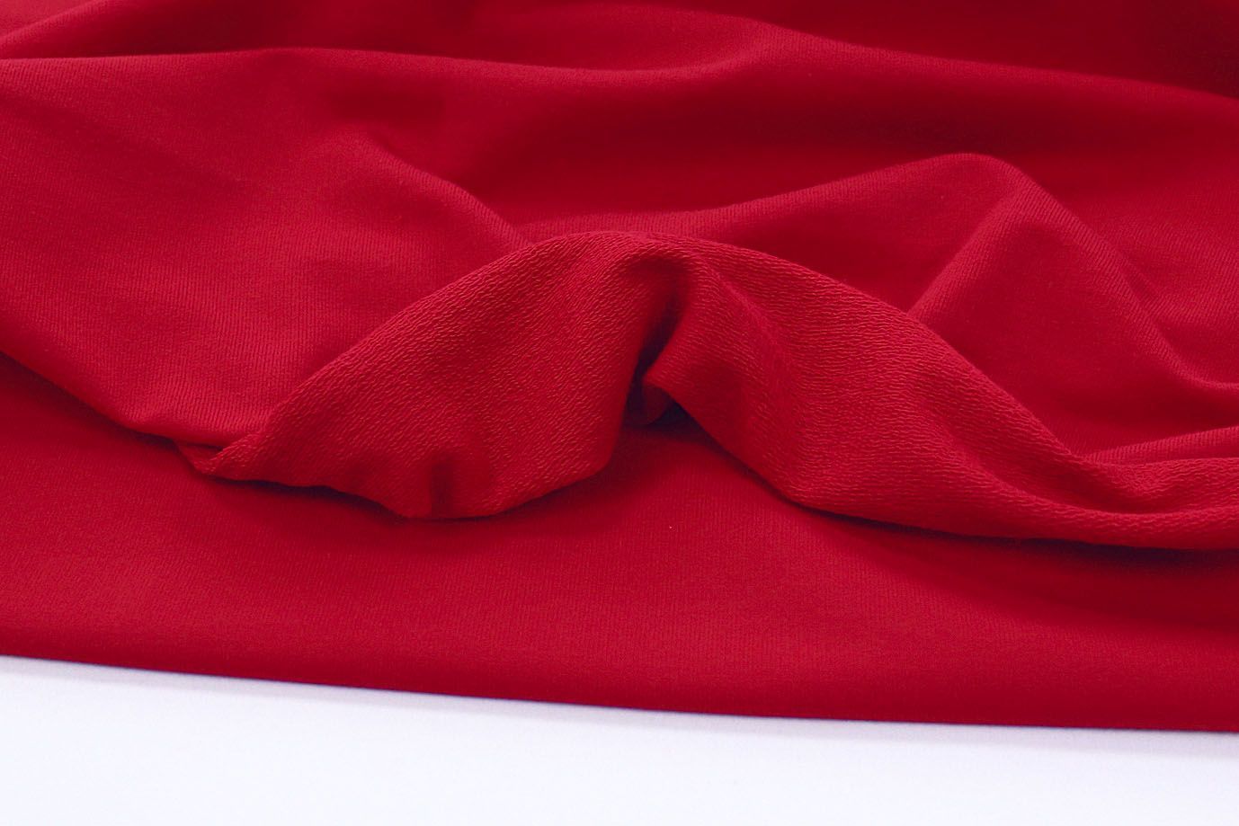 Трикотаж футер 2х нитка/красный 0246/C#красный 18-1655TPX