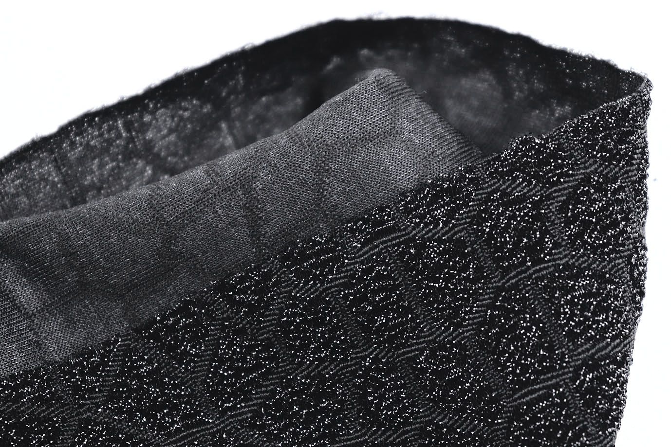 Трикотаж жаккард с люрексом/черный 4040-PY/D#3/C#3