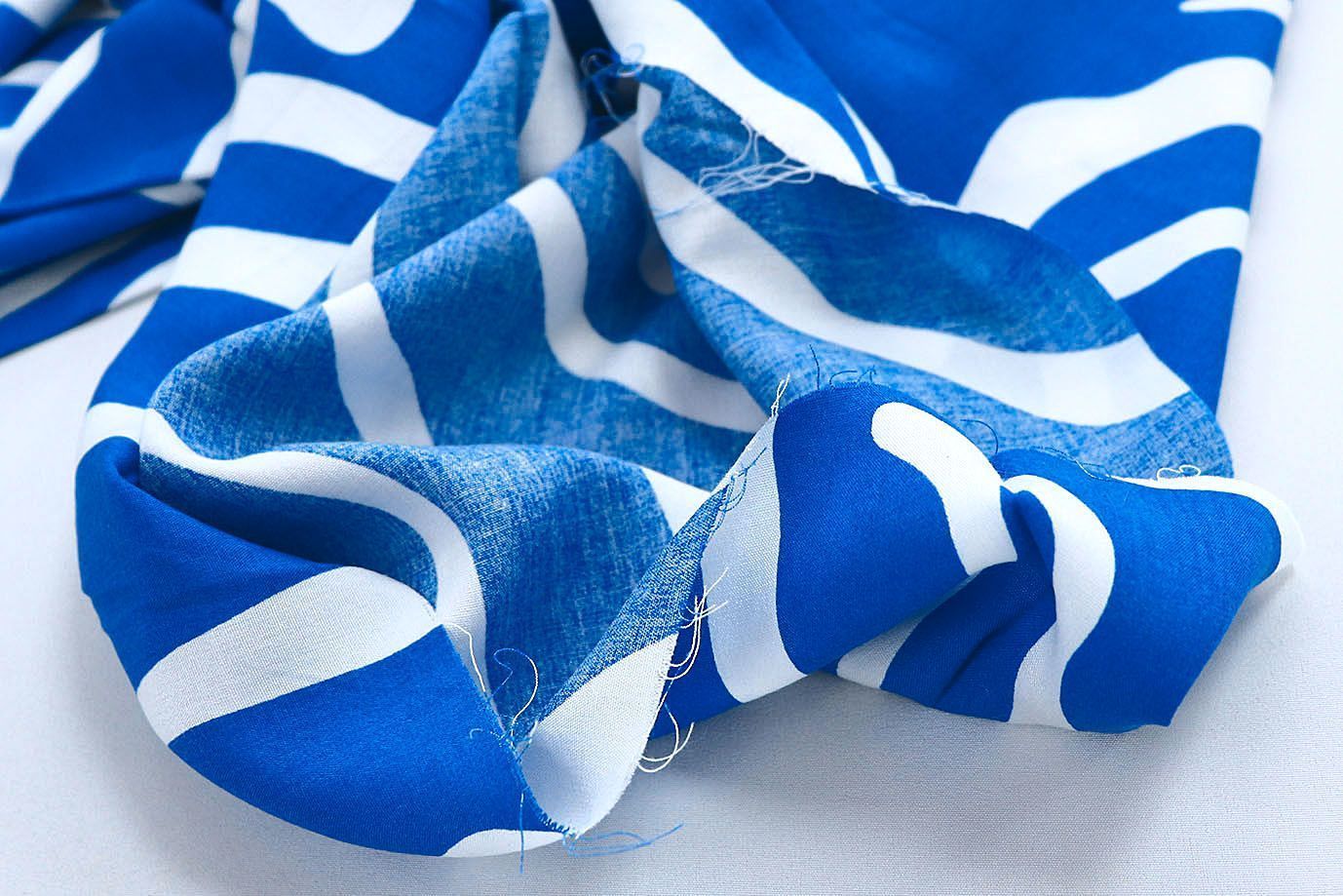 Штапель принт/бело-синий 1374-PY/D#9/C#6