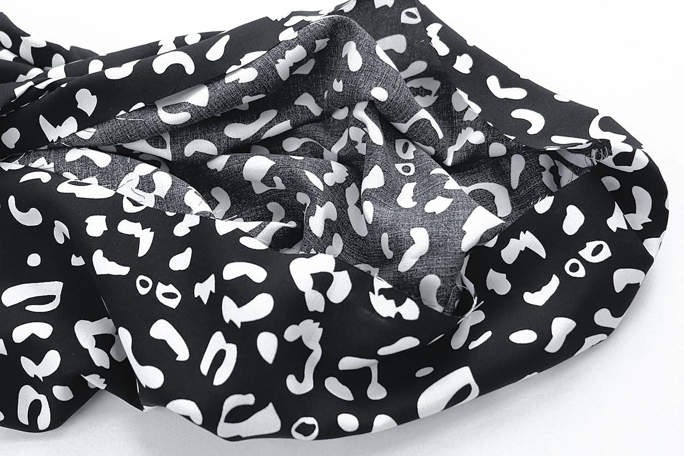 Штапель принт/белый на черном 4203-PY/D#24/C#1