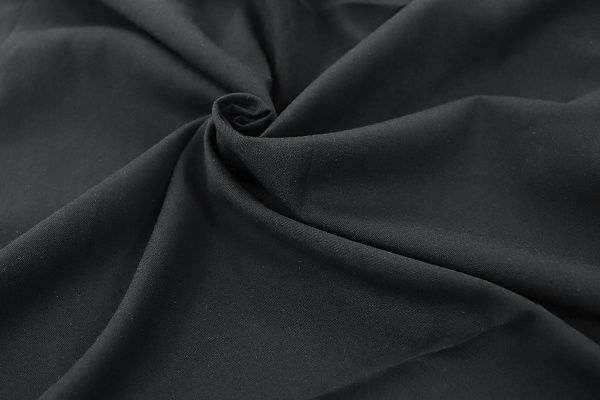 Штапель твил стрейч/черный 4006-PY/C#1