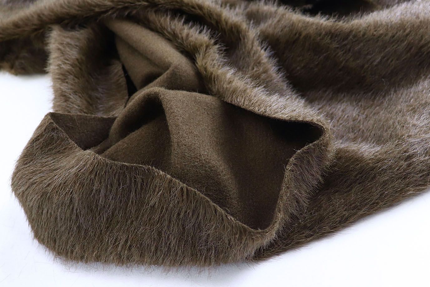 Трикотаж "Альпака" длинноворсовый/болотный 3982-PY/C#4