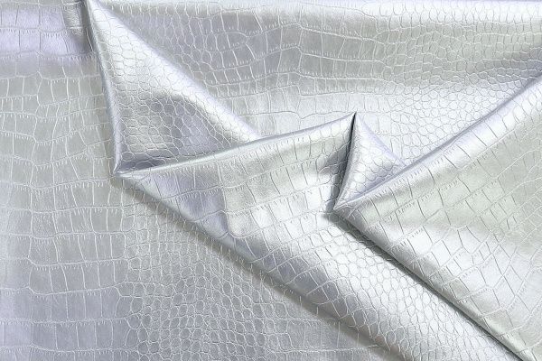 Кожа "Питон" принт/серебряный VT-11607/C#3