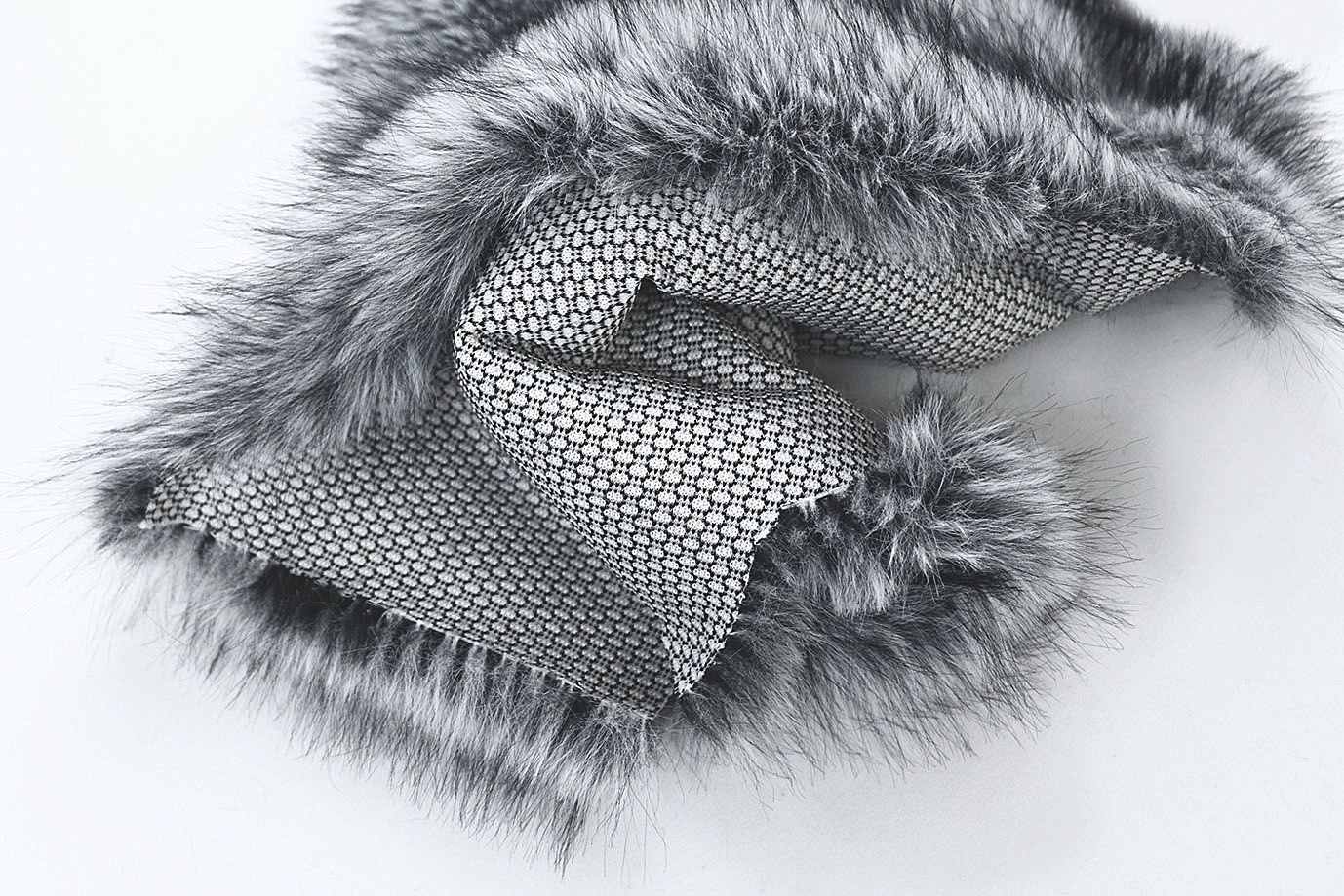 Искусственный мех "Чернобурка"/серый AP5102010/D#1207-41801/C#Black