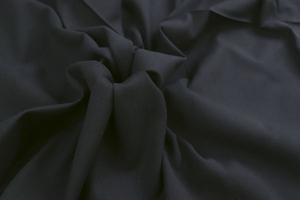 Штапель твил стрейч/черный 4220-PY/C#Black