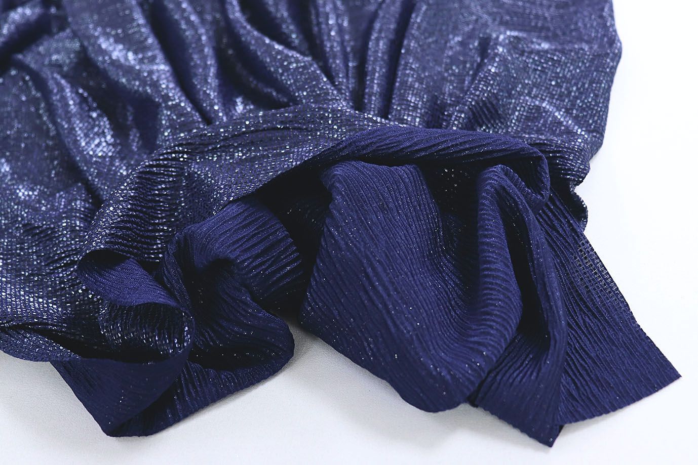 Трикотаж масло гофре с пайетками/синий 2200PLF/D#OSR-048(#20)C#3