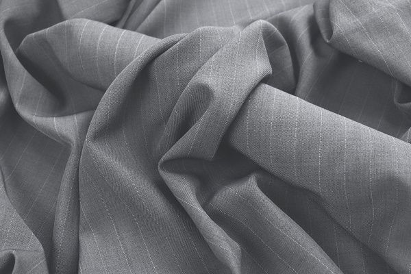 Костюмная ткань/полоска белая на сером 4168-PY/C#11