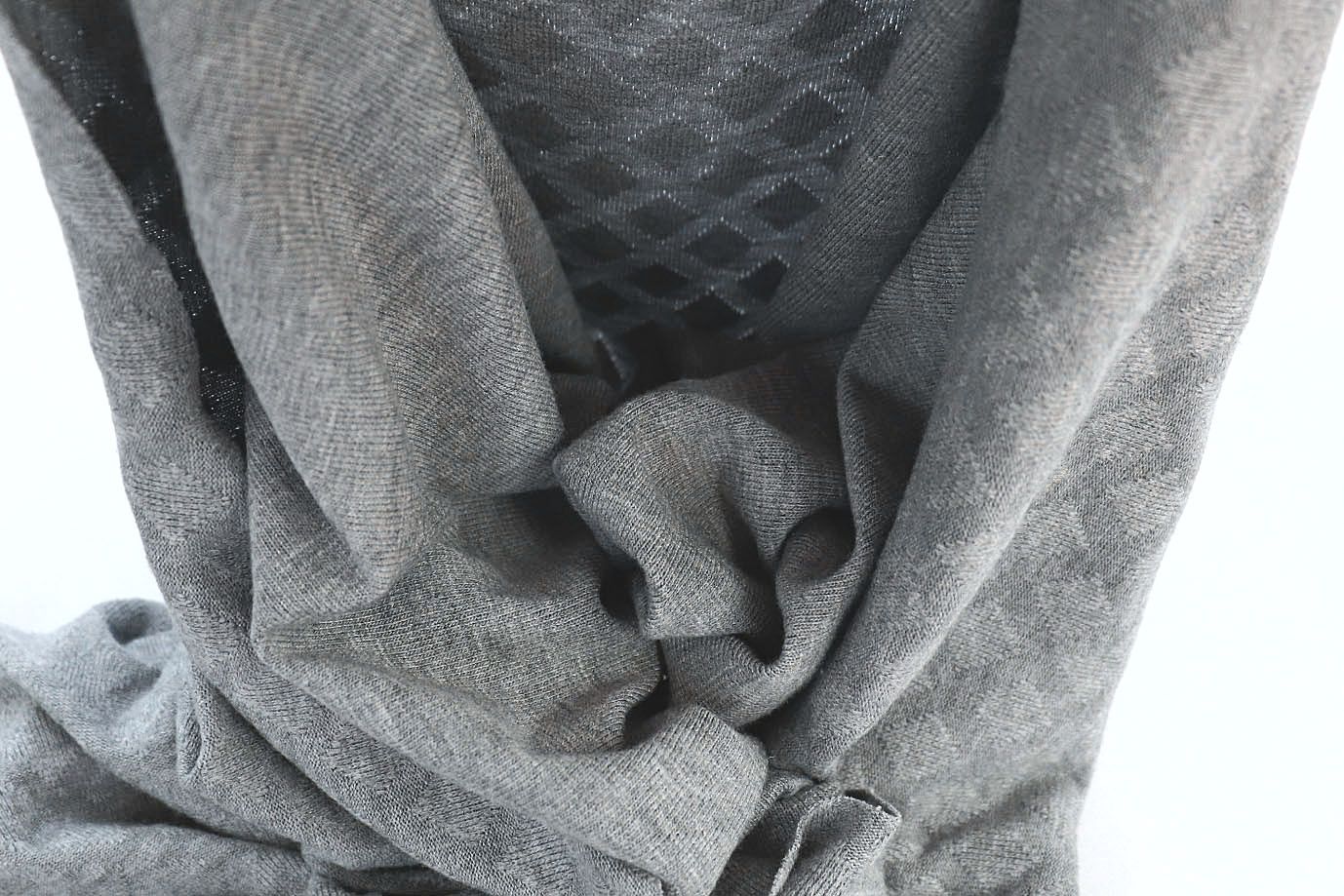 Трикотаж "Косичка" жаккард/серый VT-11691/D#3/C#4