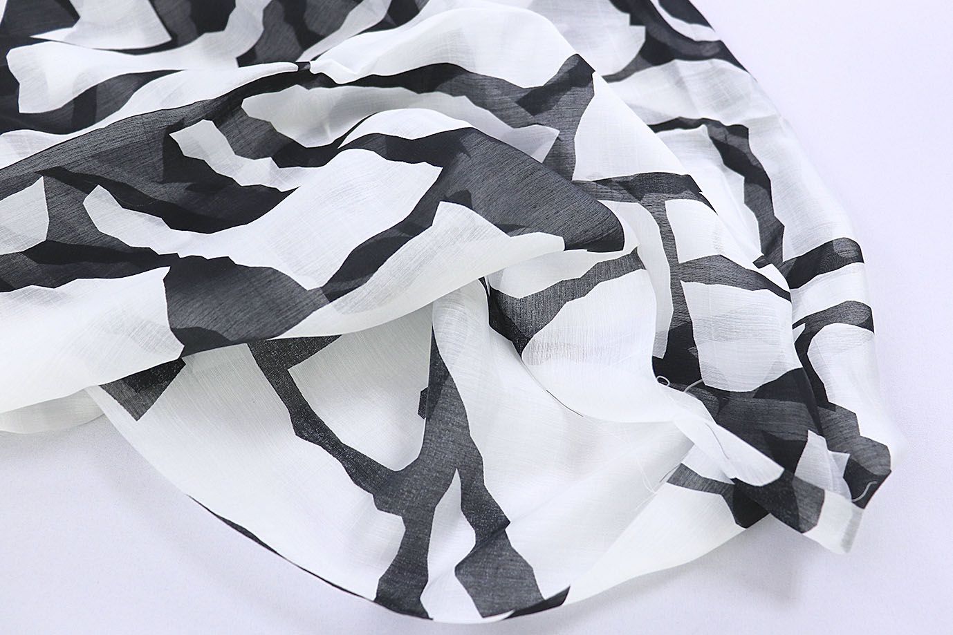 Вуаль принт/черно-белый 3847-PY/D#1/C#1