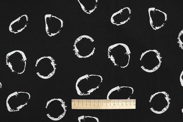 Лен принт/бело-черный 3728-PY/D#1/C#1