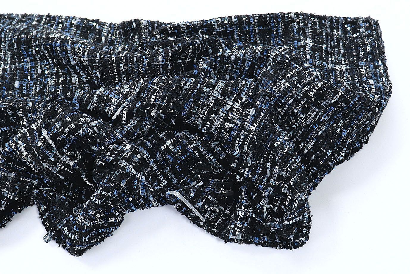 Пальтовая ткань Твид (Шанель) с люрексом/черный 81104215/D#187-181107/C#3