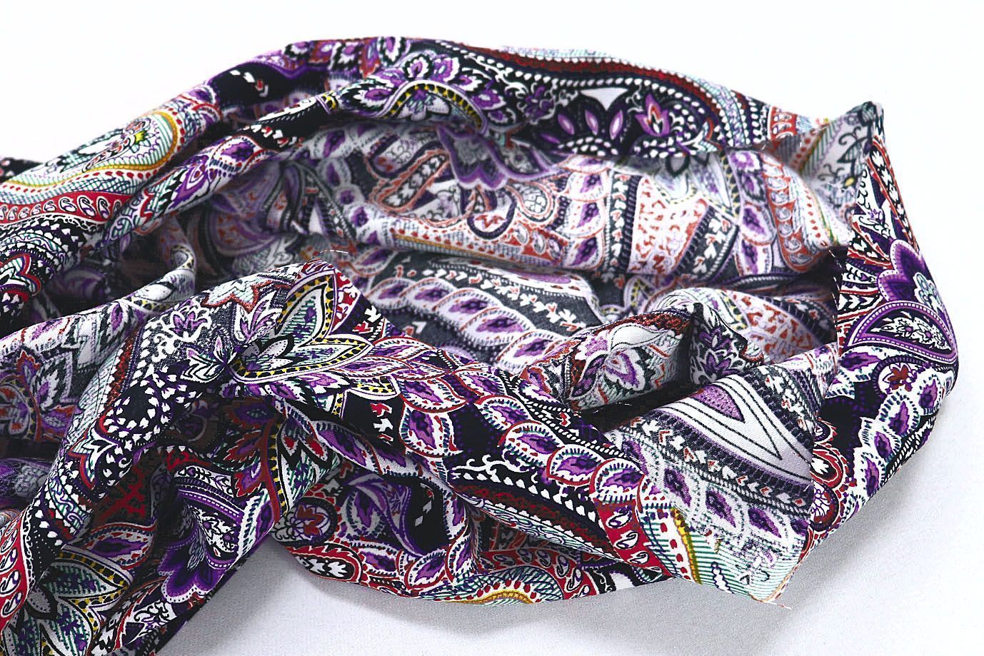 Штапель принт/узор фиолетовый 3861-PY/D#2/C#3