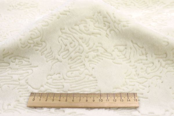 Искусственный мех "Каракульча"/молочный 1048-101916/C#5 (41131)