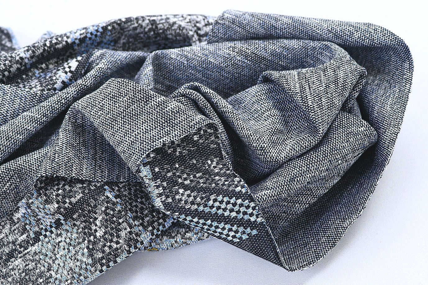 Трикотаж жаккард принт/серо-голубой 3257-22-PY/D#9/C#1