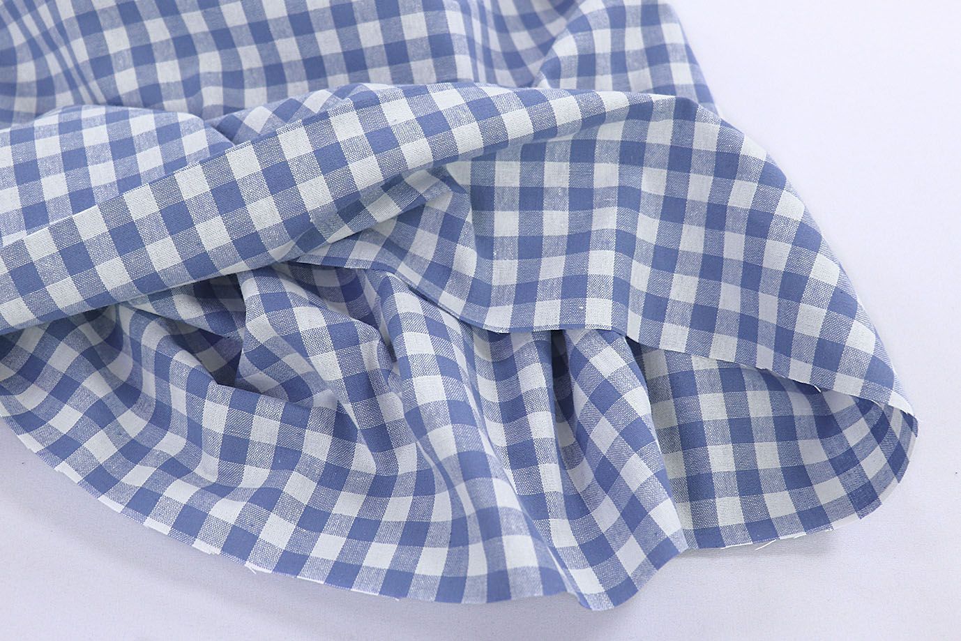 Хлопок принт/клетка сине-белая 1386-PY/C#6