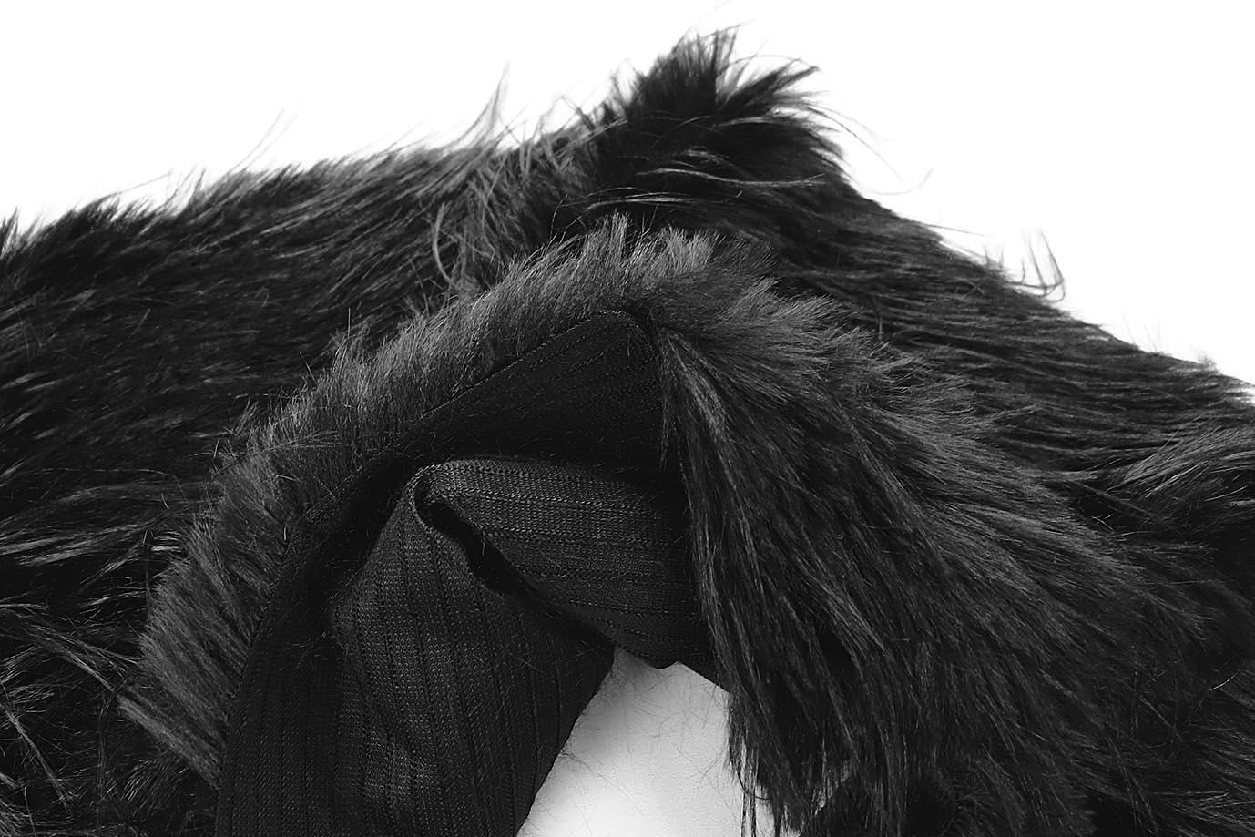 Искусственный мех "Лама"/черный AP50315/D#289-WB230133/C#Black