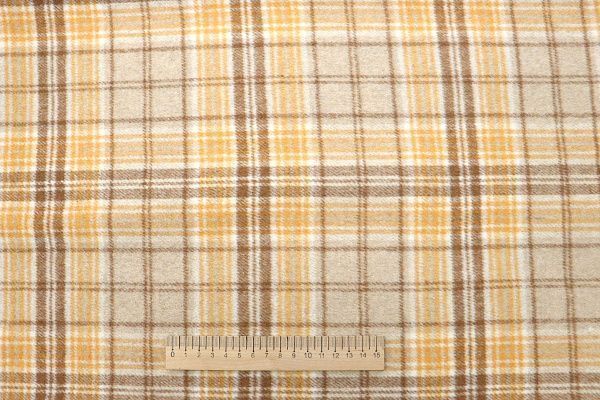 Пальтовая ткань клетка/бежевый 596-1016/C#1