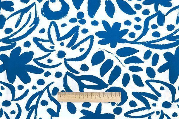 Штапель принт/синий на белом 3858-PY/D#4/C#1