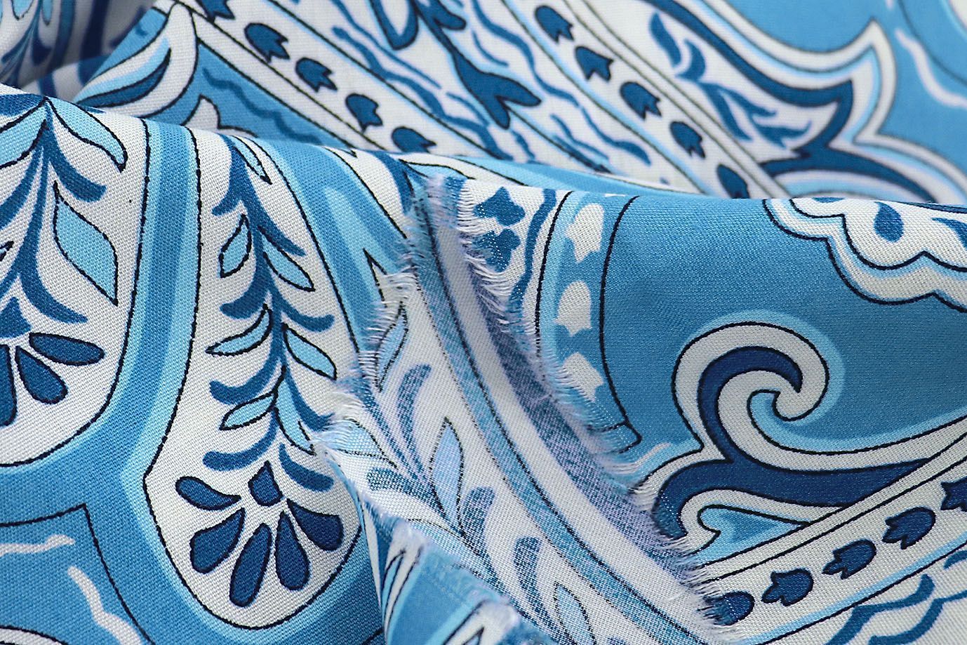 Штапель принт/узор белый на светло-синем 1382-PY/D#14/C#5