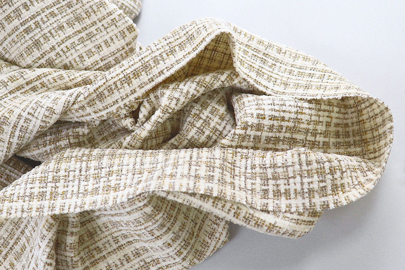 Костюмная ткань «Шанель»/бежевый 3986-PY/C#1