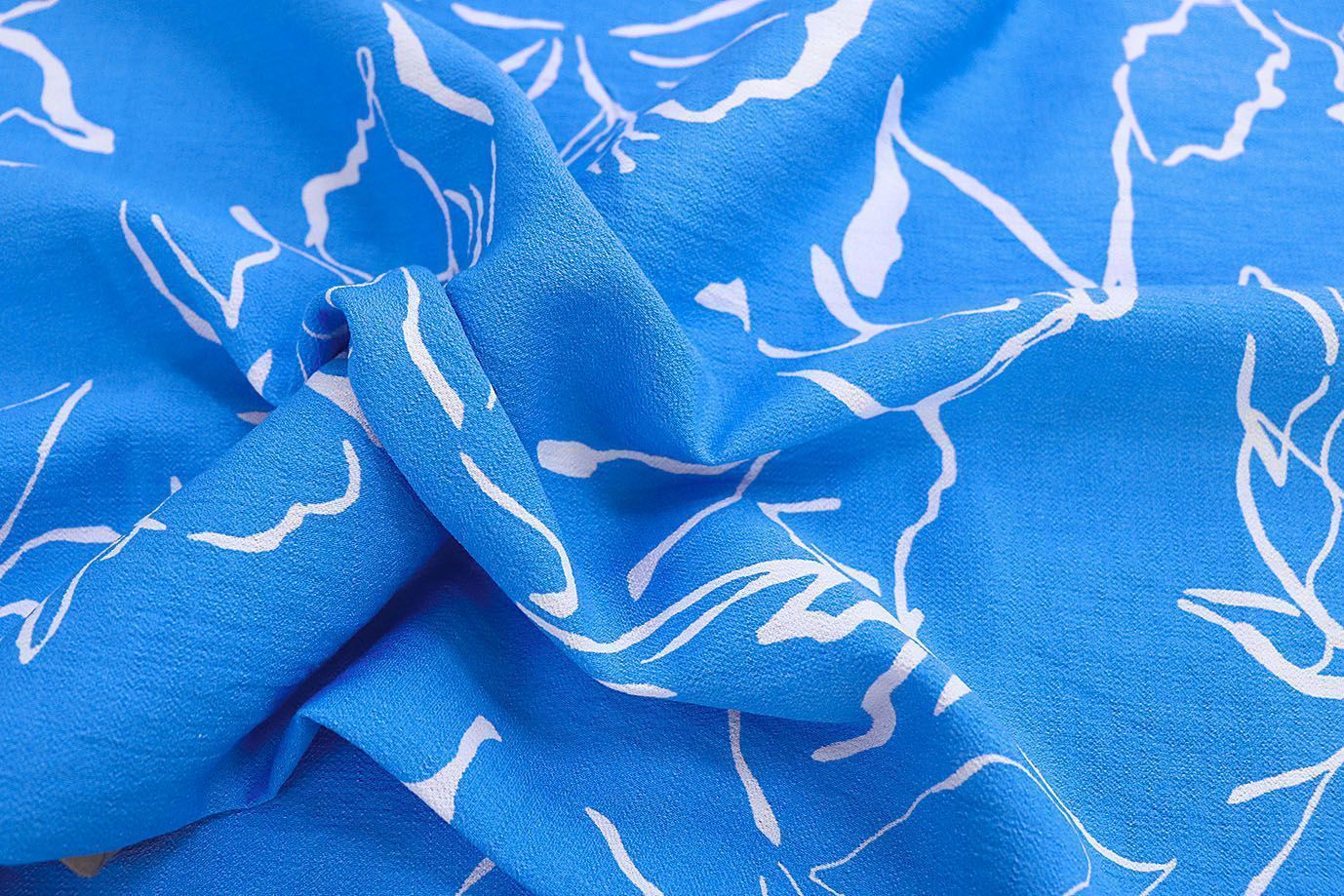 Лен БОХО принт/сине-белый 3857-PY/D#13/C#1