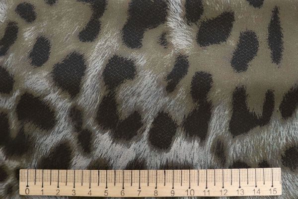 Сатин "Шакира" стрейч двусторонний принт/черно-серый 3887-PY/D#3/C#4