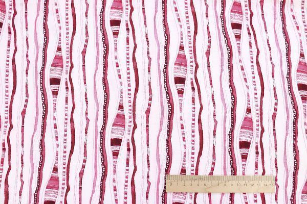 Лен БОХО принт/розовый на белом 3857-PY/D#11/C#2