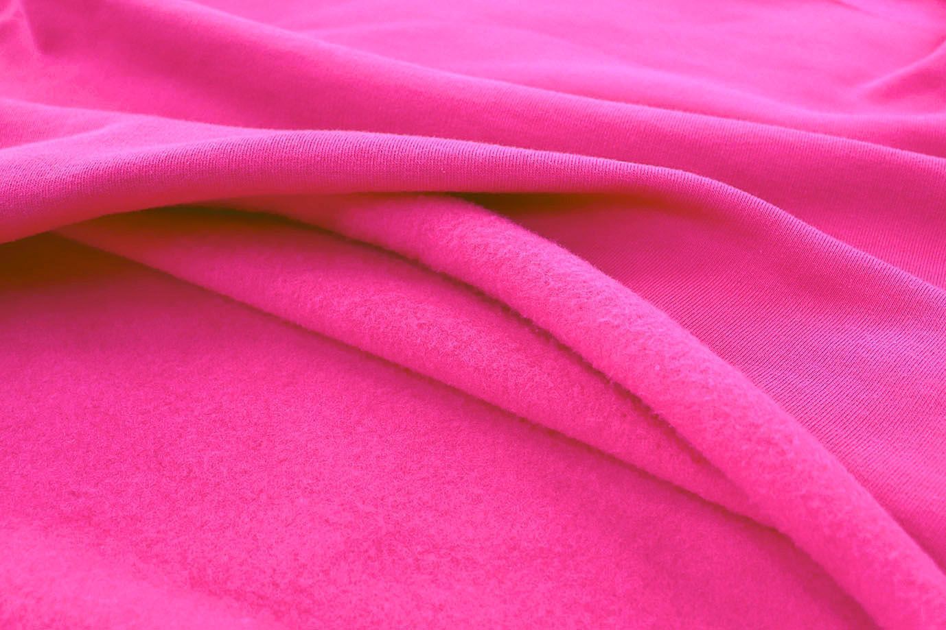 Трикотаж футер 3х нитка с начесом/фуксия 0363/D#начес/C#фуксия
