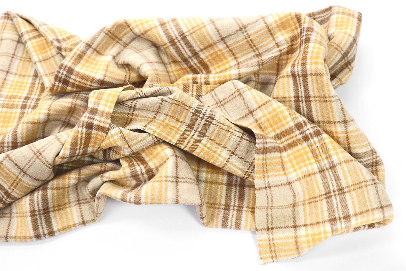 Пальтовая ткань клетка/бежевый 596-1016/C#1