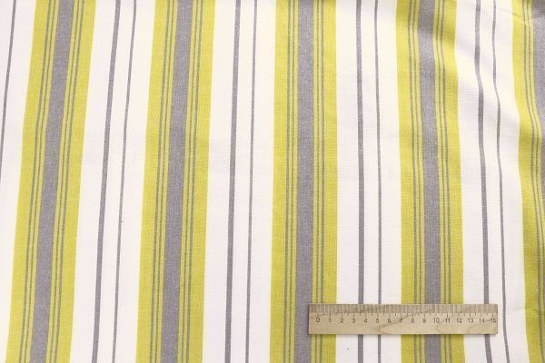 Лен принт/полоска желто-серая 4195-PY/D#8/C#1