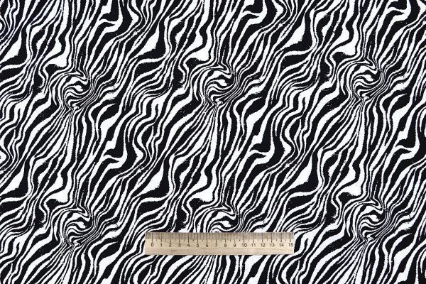 Штапель принт/белый на черном 4205-PY/D#52/C#1