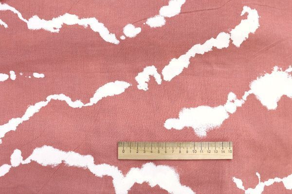 Штапель принт/белый на персиковом 1374-PY/D#48/C#5