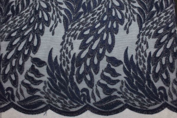 Сетка с вышивкой и люрексом/темно-синий 2375-PY/C#4