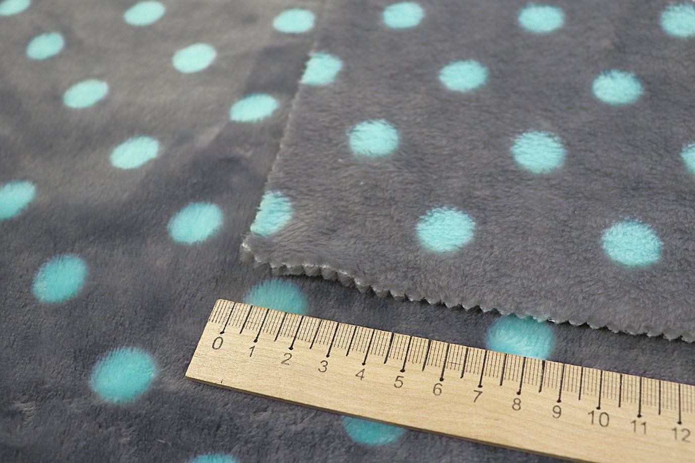 Велсофт принт/горох бирюзовый на сером AP221208110/D#222-FLA280YH/C#Y18021251-4